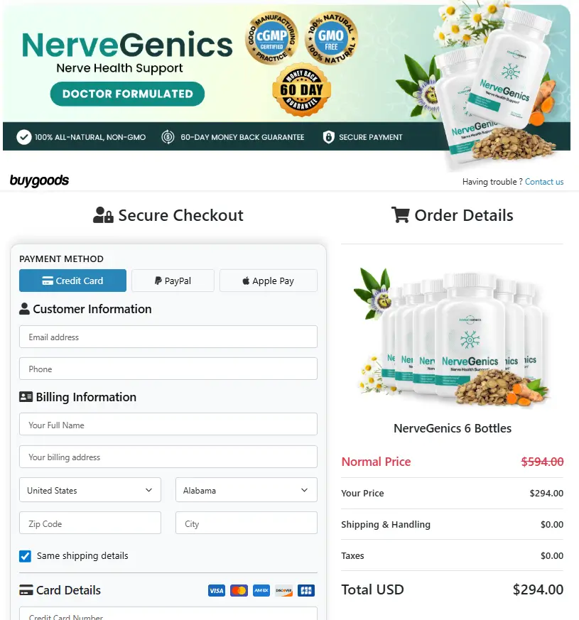 nervegenics-Order-Page